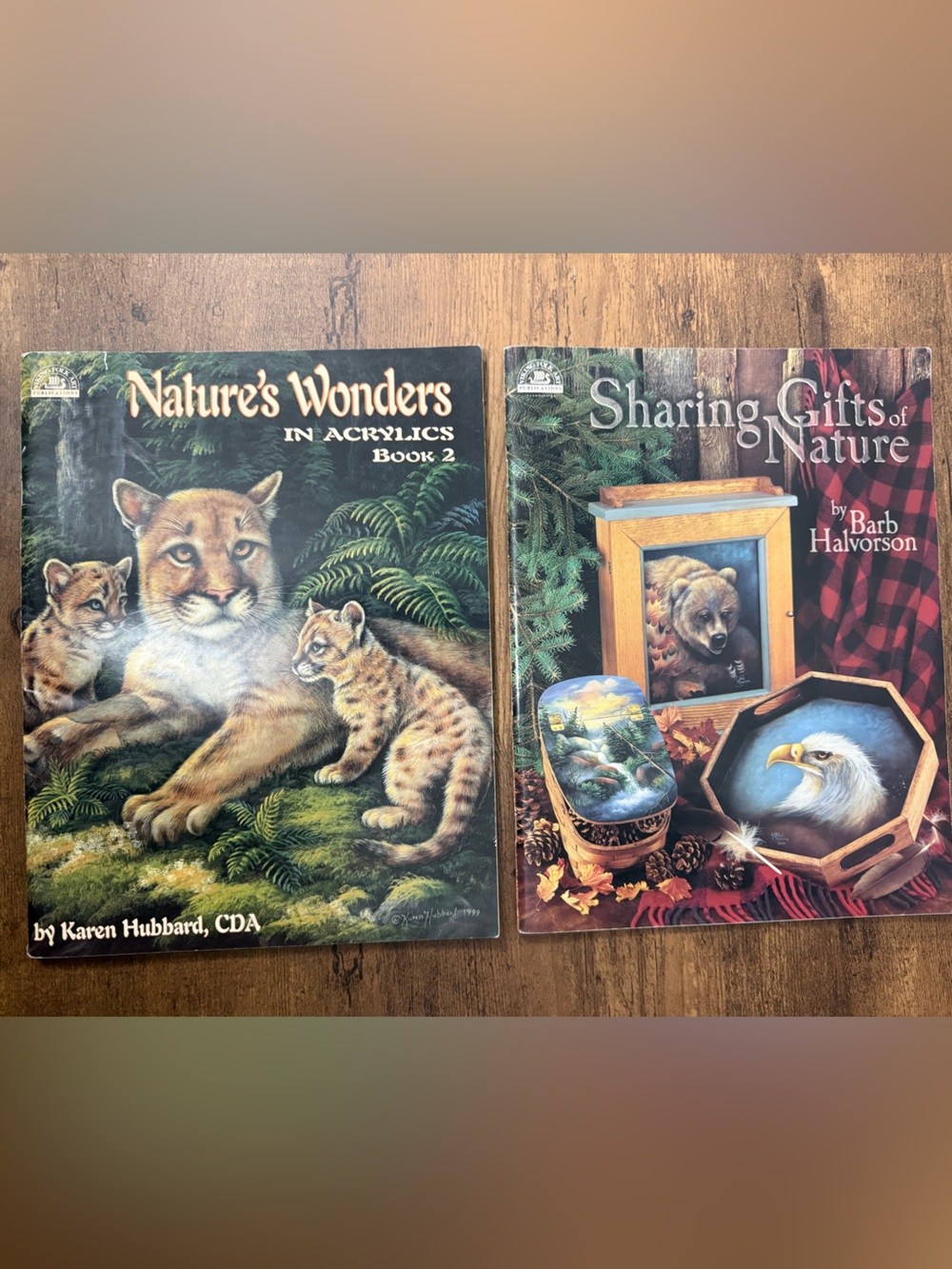Lot of 2 Vintage Painting Craftbooks Natures Wonders & Sharing Gifts of Nature